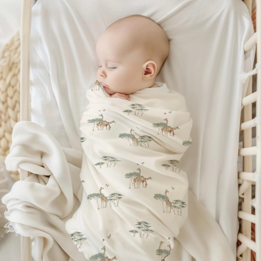 Baby Blanket - Safari Collection with matching Beanie