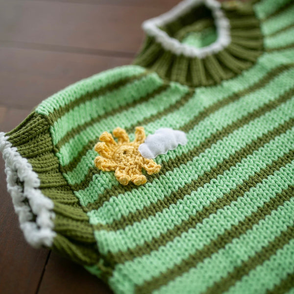 Knitted Body Warmers - Bright & Avo Green