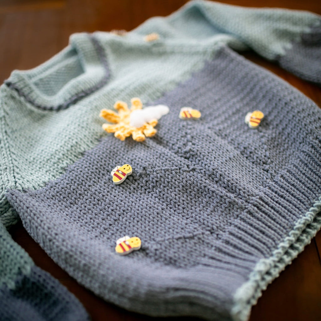 Knitted Pullover - Sky & Breezy Blue