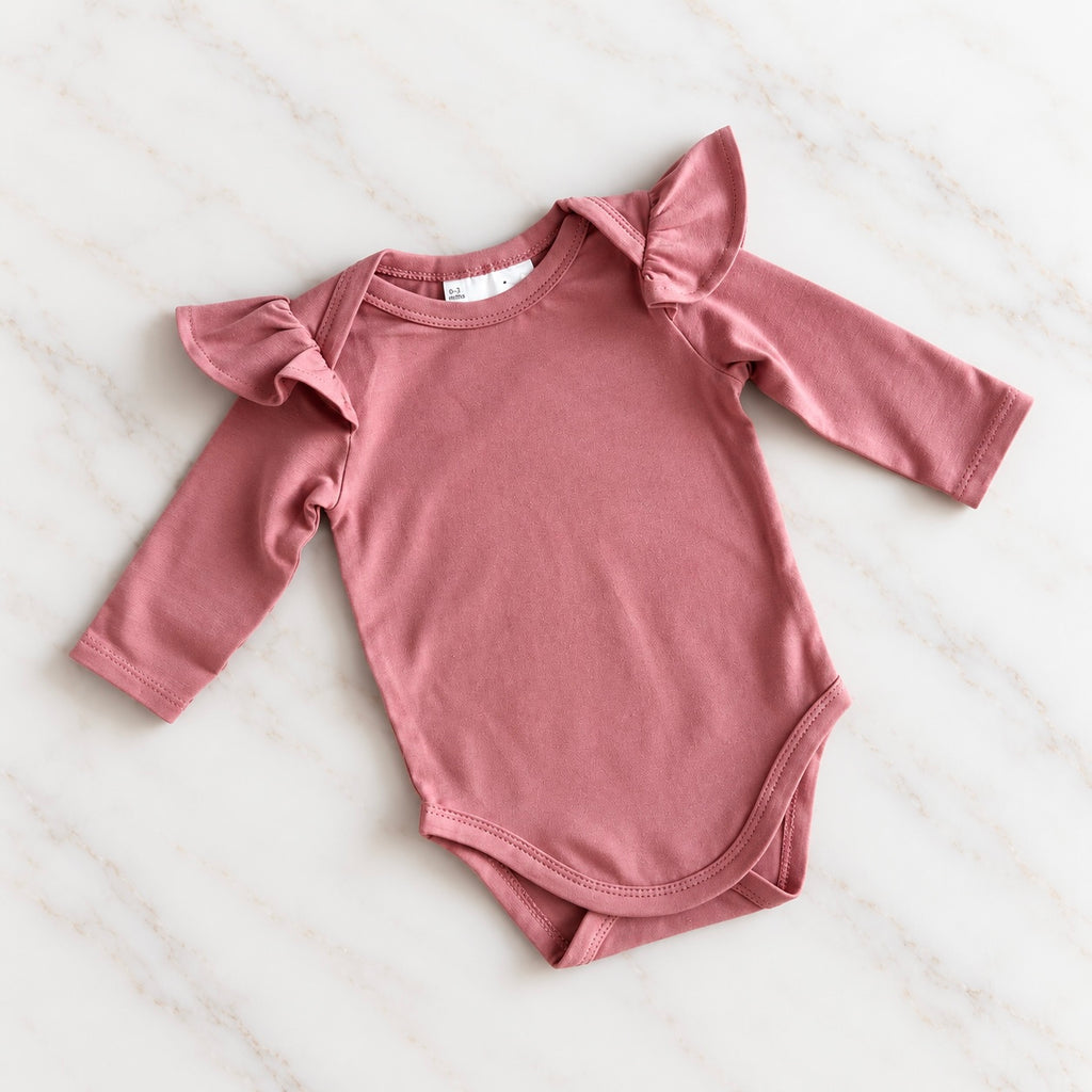 Rose Pink frilly Onesie