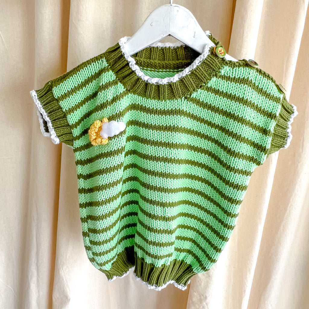 Knitted Body Warmers - Pink and Purple