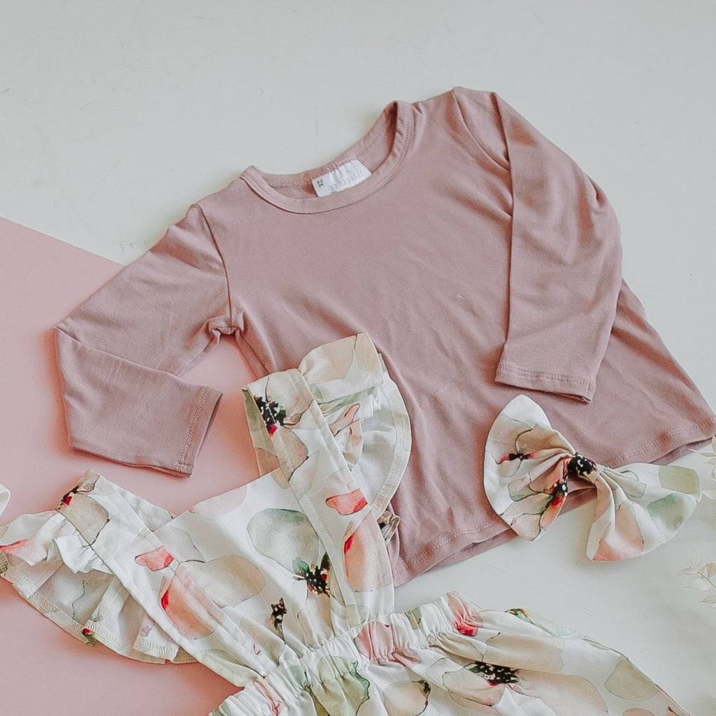 Dusty Pink Vest - Long Sleeves 2-3 years